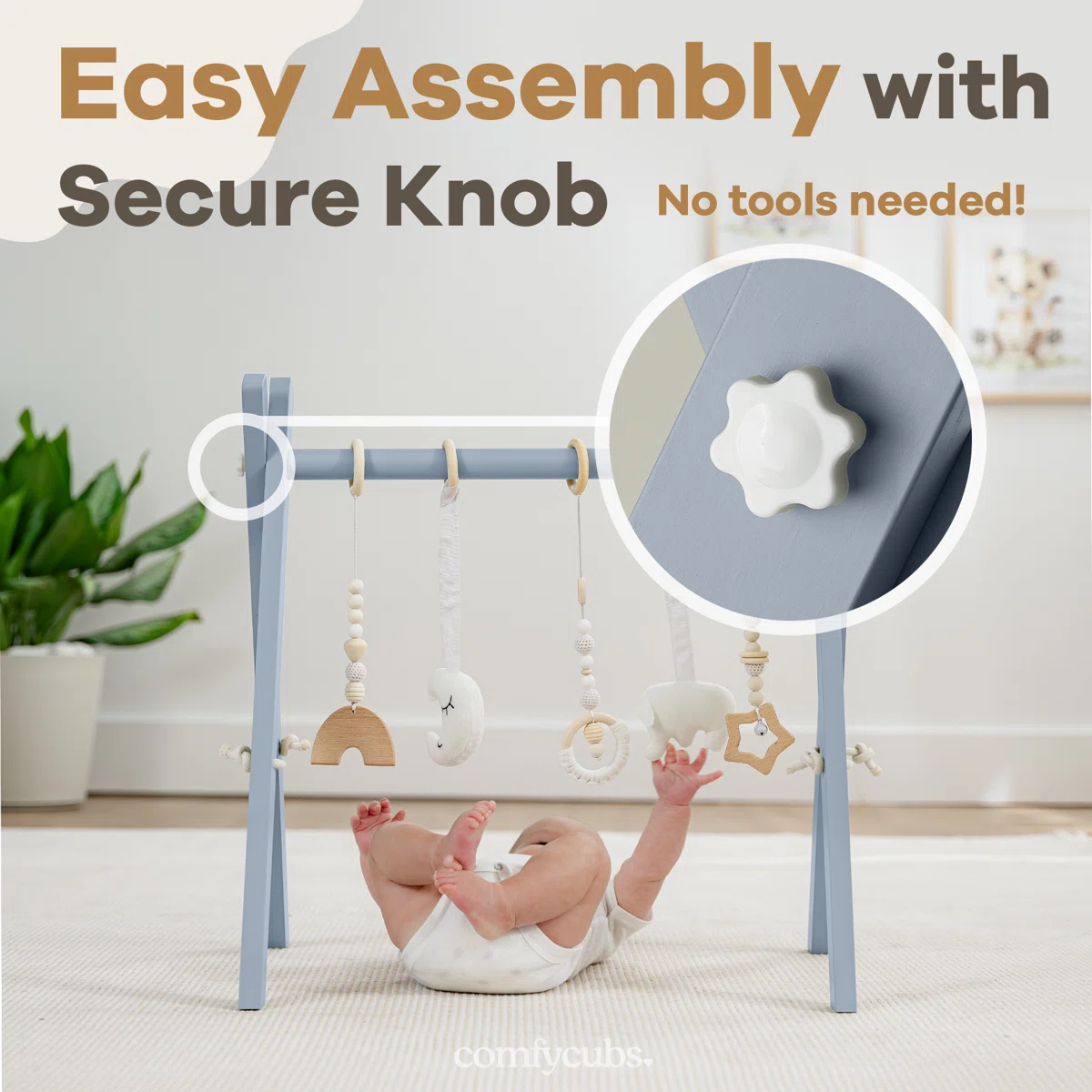 Wooden Baby Play Gym Set By Comfy Cubs - Image 3