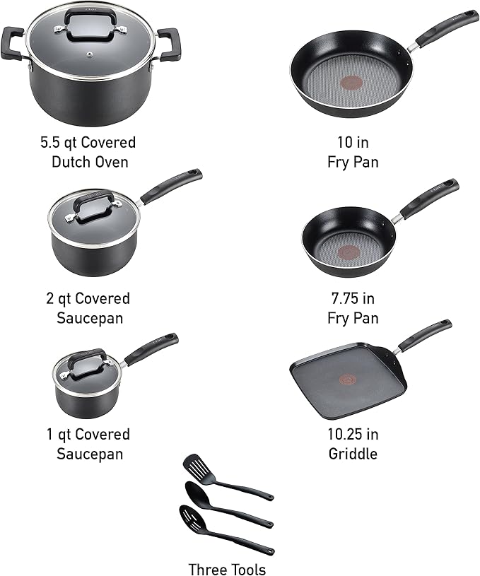 T-fal Signature Nonstick Cookware Set 12 Piece - Image 2