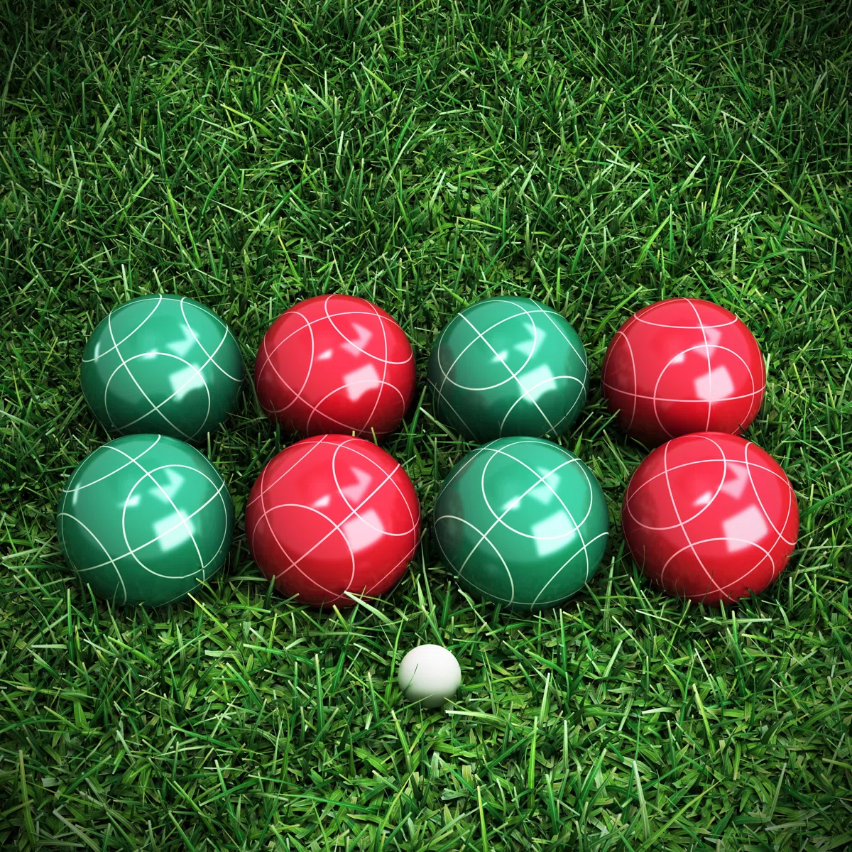Bocce Ball Set - Lawn Game for Backyard, Beach, or Wedding with with Bocce Balls and Carrying Case - Image 2