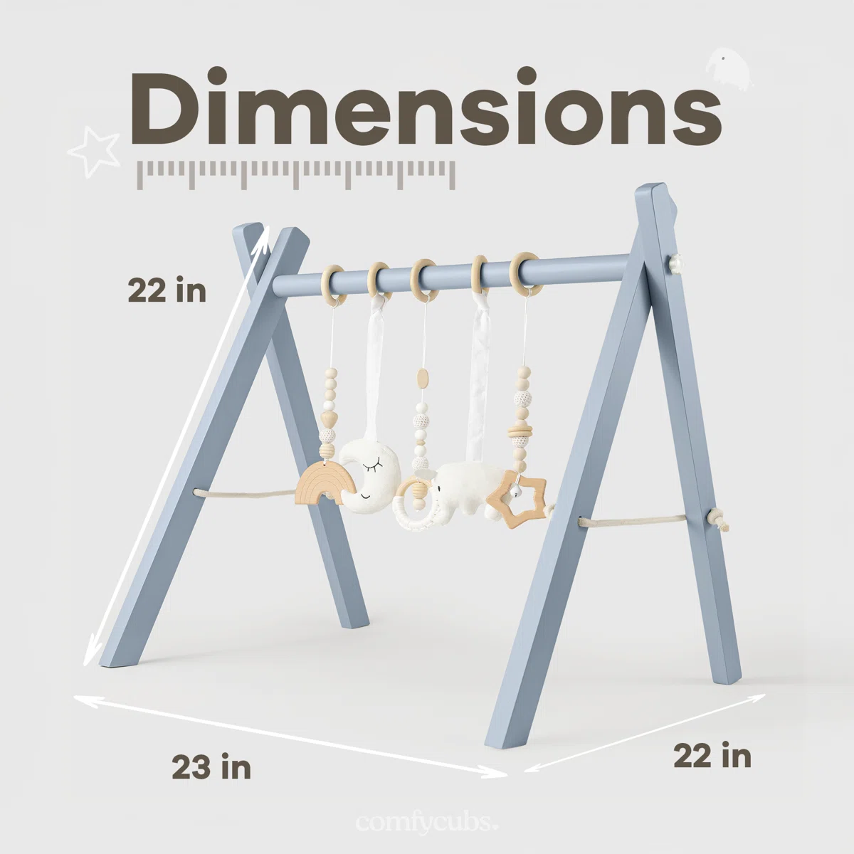 Wooden Baby Play Gym Set By Comfy Cubs - Image 2