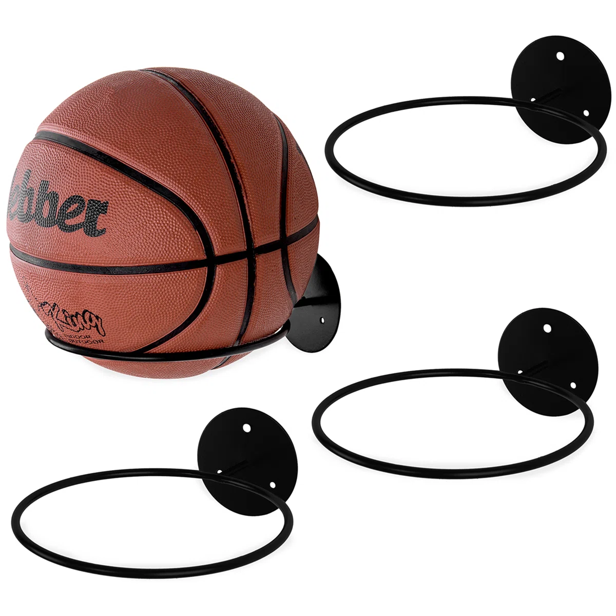 Florenza Metal Wall Mounted Multi-Use Sports Rack (Set of 4) - Image 3