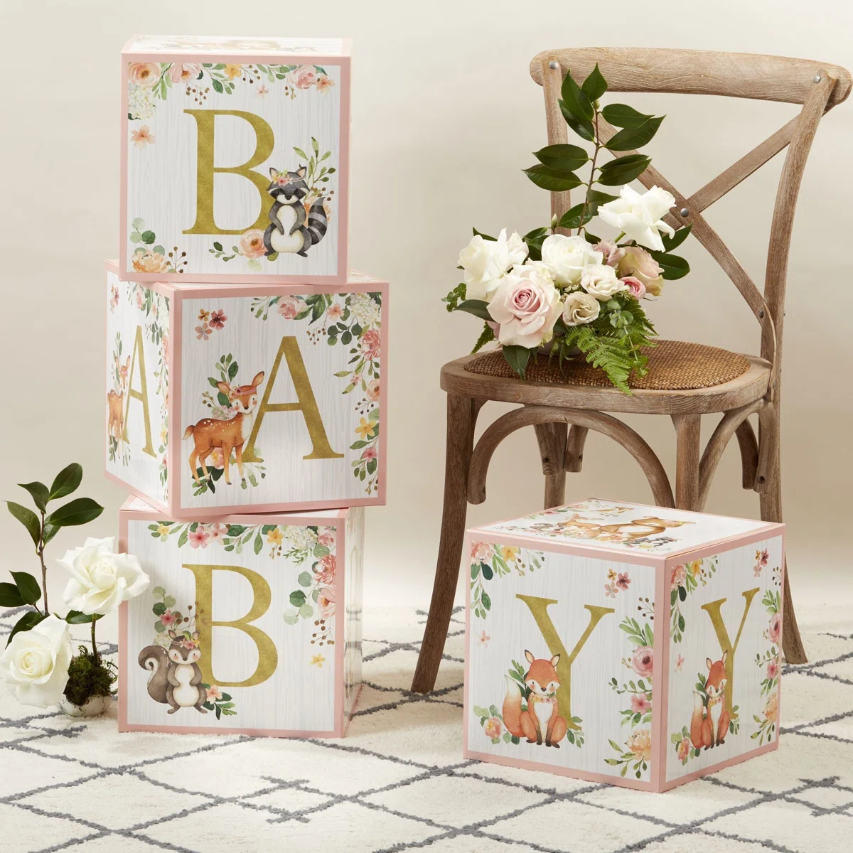 7058. パステル・baby ベビー オーナメント 4 Piece Paper New Baby Decoration Kit – OWLSENSE
