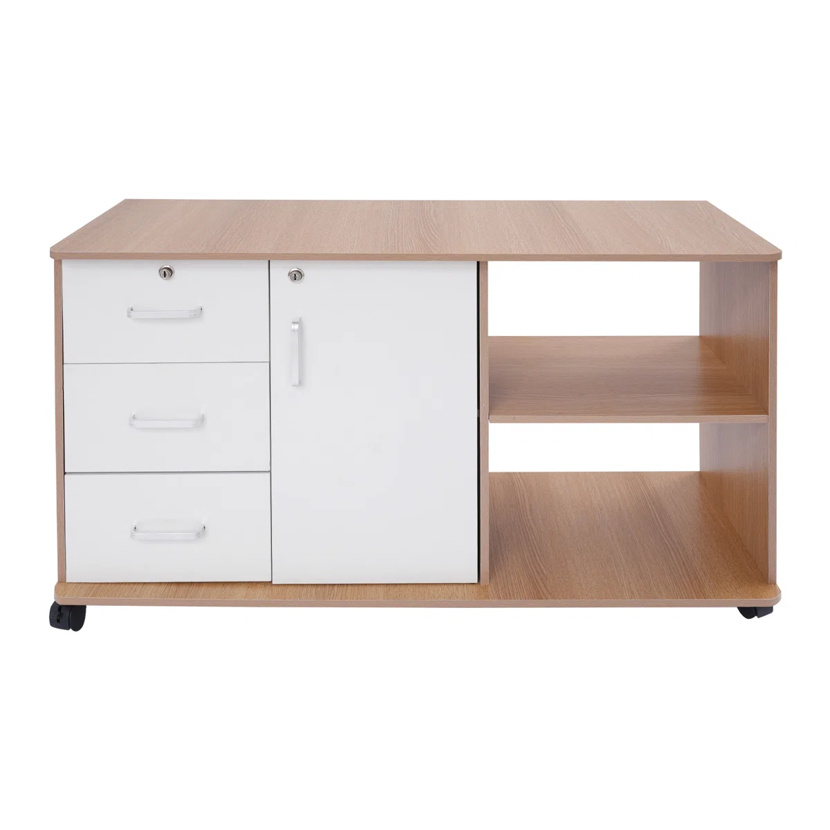 Mobile Freestanding File Cabinet For Home Office With Lock