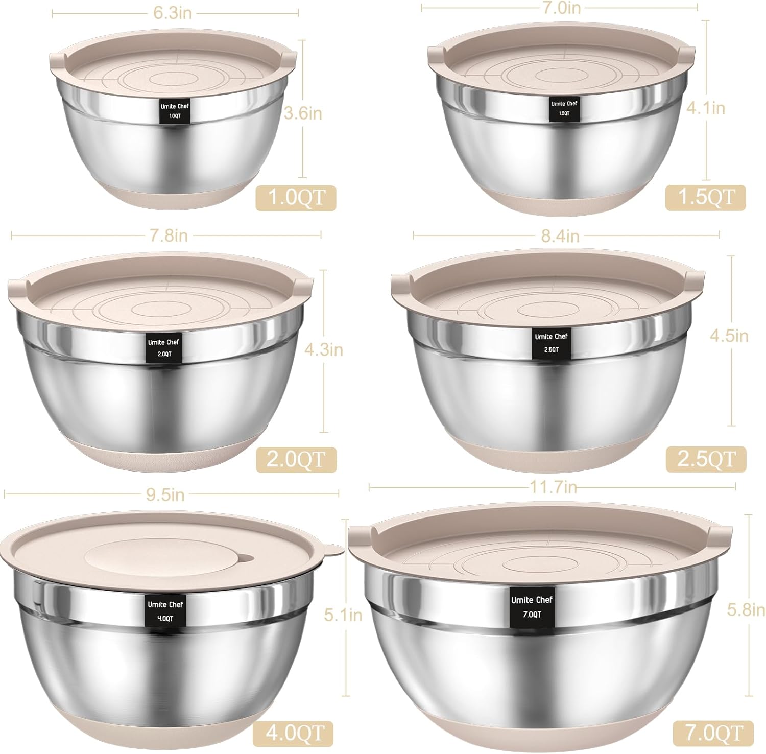 Mixing Bowls with Airtight Lids Set - Image 2