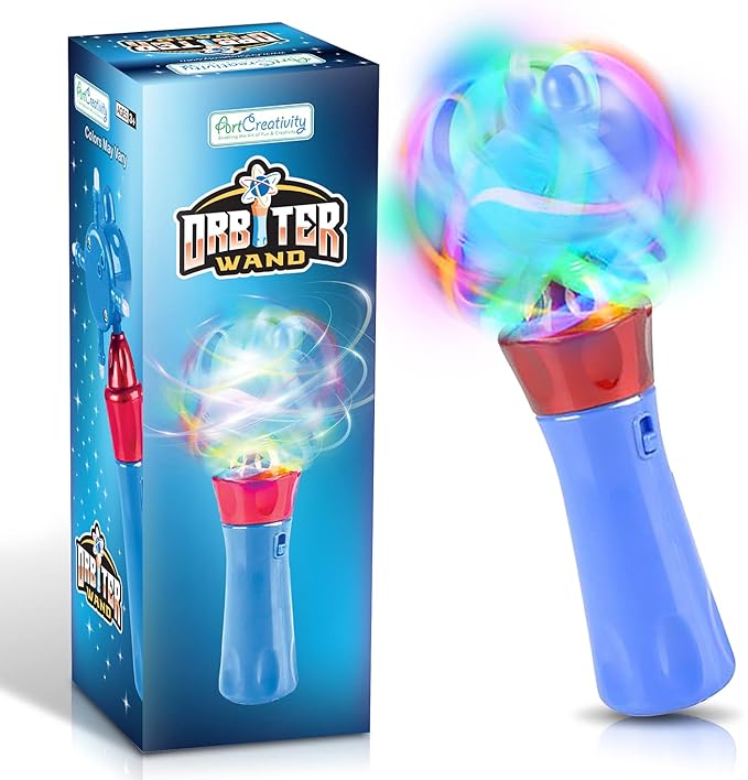 ArtCreativity Light Up Spinning Wand for Kids